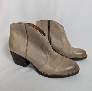 Born Michel Boot Leather Block Heel Booties